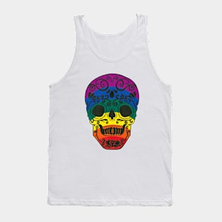 Rainbow sugar skull Tank Top